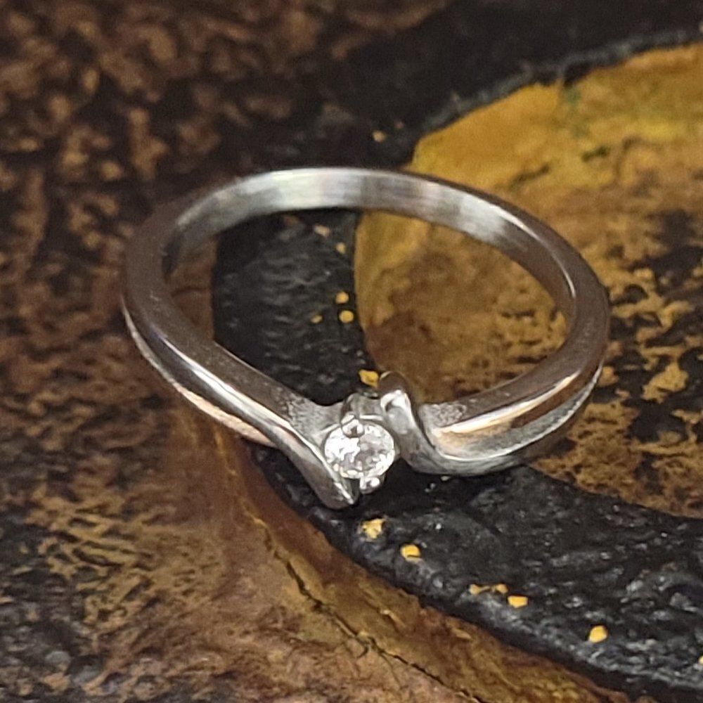 Women's Rose Gold Twist Promise Ring - Gold Twist Promise Ring For Girl's - Picture 6 of 7